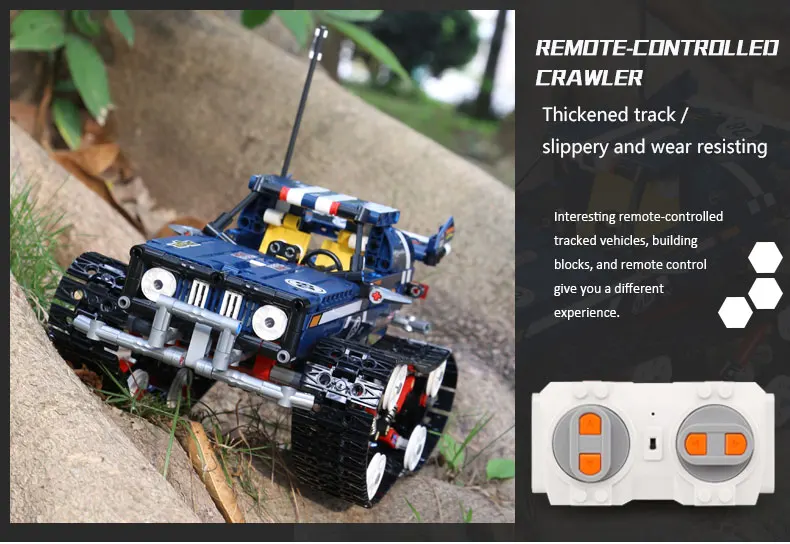 Technic RC Гусеничный Гоночный Автомобиль Дистанционное управление Радиоуправляемая машина Строительные блоки Набор город техника автомобиль серии 20011 игрушки подарочные кубики