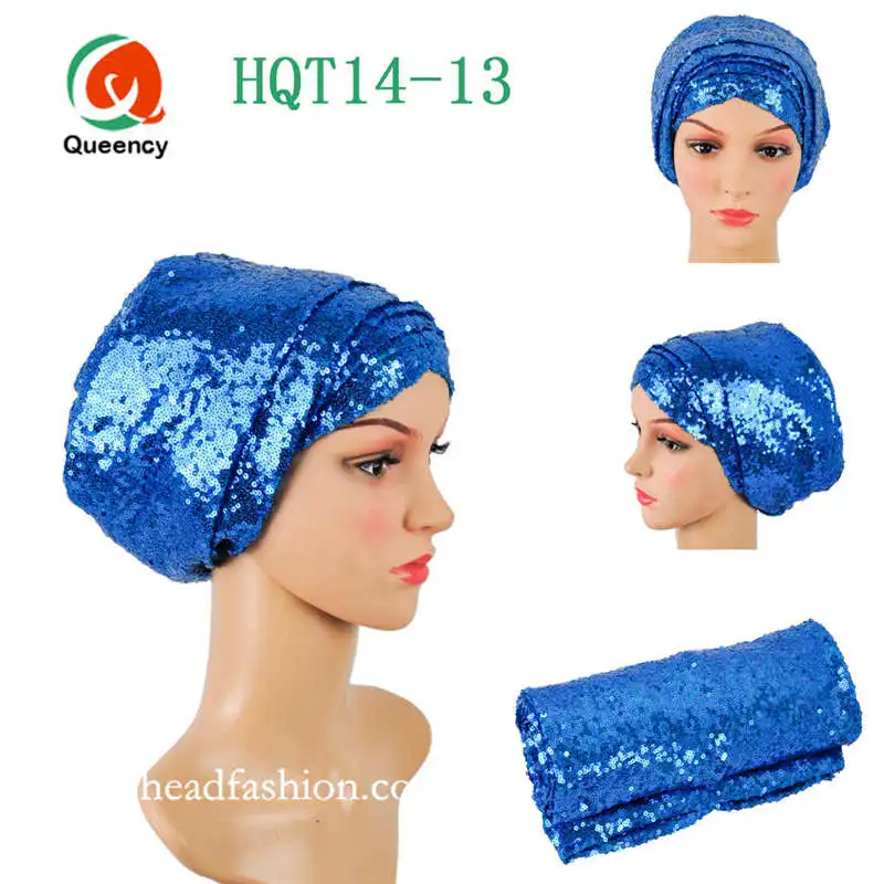 Queency африканские блёстки тюрбан 13 цветов один шт/упаковка головной убор геле scraf