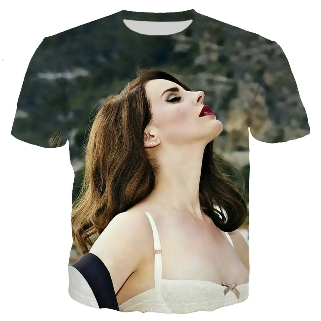 

New cool t shirt men/women Lana Del Rey 3D printed t-shirts Short sleeve Harajuku style tshirt streetwear tops