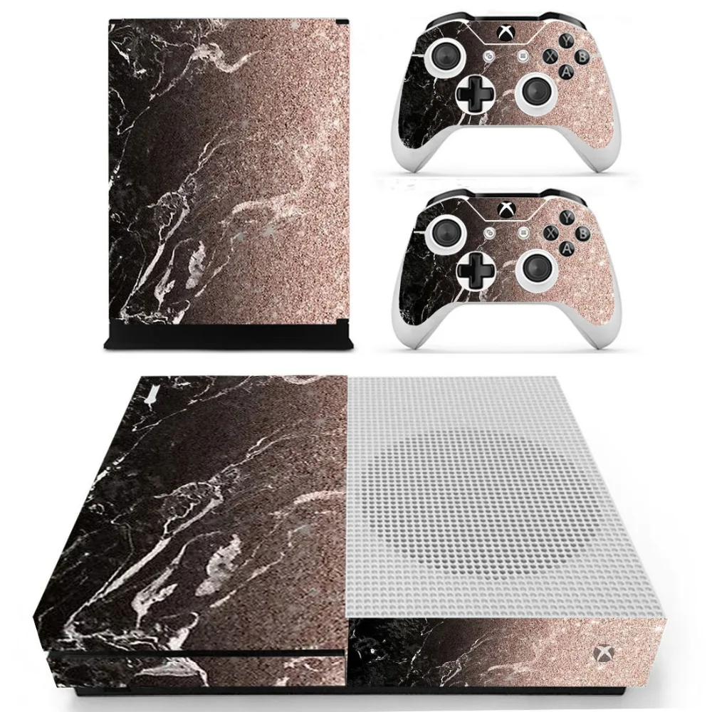 Наклейки в полоску Vinly Skin для XBOX One S консоли с двумя беспроводными контроллерами |