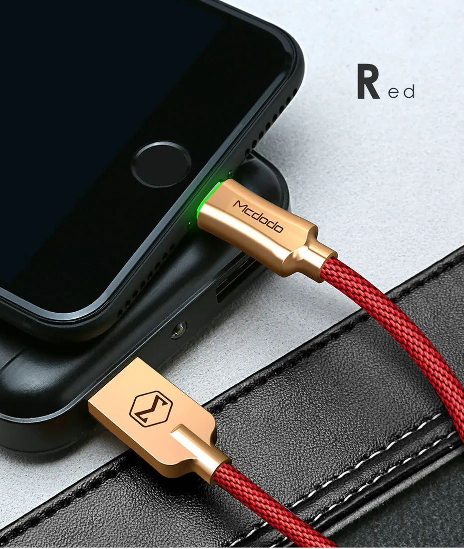 Usb-кабель Mcdodo для iPhone X, 8, 7, 6 Plus, автоматическое отключение, провод для быстрой зарядки, для iPhone 6S, 5S, SE, iPad, синхронизация данных, usb-кабель для зарядного устройства