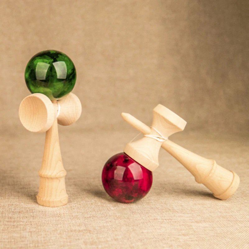 18 см шар Kendama деревянные игрушки мраморный цвет Kendama профессиональные умелые шарики для жонглирования игрушки для взрослых детей случайные цвета