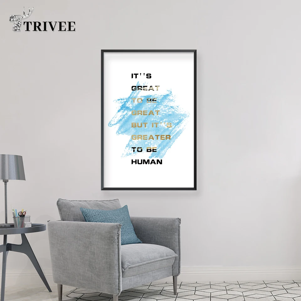 Синий тематический канвас печатающийся зданий плакат минималистический модульные цитаты фотографии настенное украшение живописи северное искусство печатает.