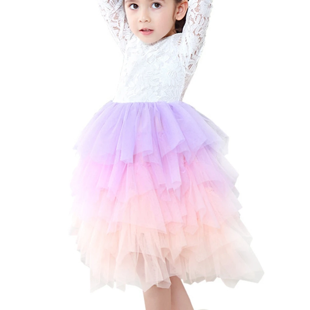 Spring Autumn Girls Princess Dress Baby Girl Clothes Kids Lace Backless Tutu Party Long Sleeve Dresses Children Vestidos S9149 | Детская