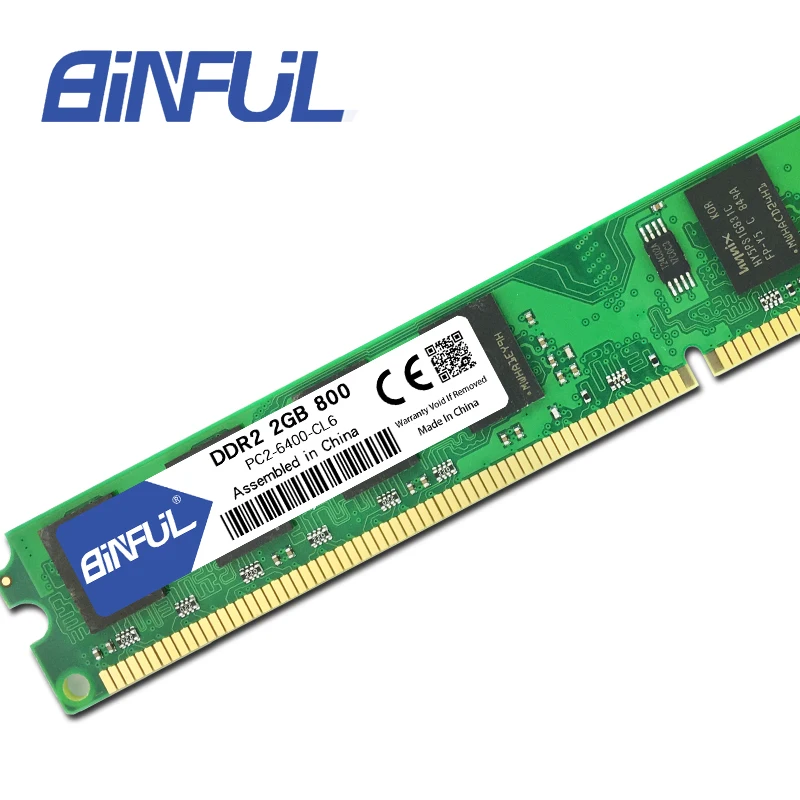 BINFUL DDR2 2 Гб 667 МГц 800 память PC2-5300 для настольного компьютера ОЗУ ПК без ECC 1 8 В |