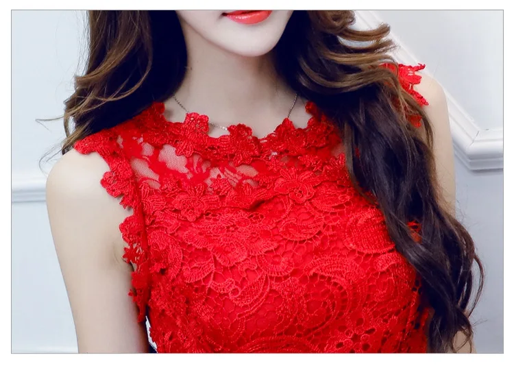 Красивые женские Красные кружевные платья для женщин медового месяца ажурное