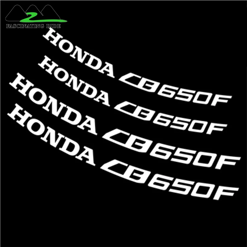 white 650F Для honda CBR1000RR 600R 300R CBR650F мотоциклы колеса наклейки водонепроницаемый Светоотражающие Обода наклейки передние и задние пользовательские внутренний обод - Цвет: white 650F
