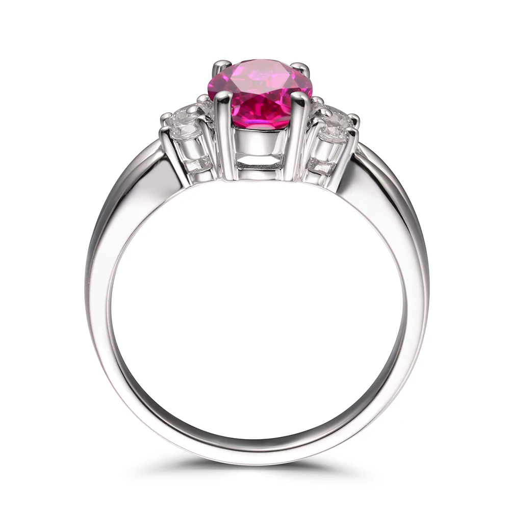 Leige Jewelry Ruby Wedding Rings Oval Cut Red Gemstone Ring July Birthstone 925 Sterling Silver Fashion Fine for Women | Украшения и