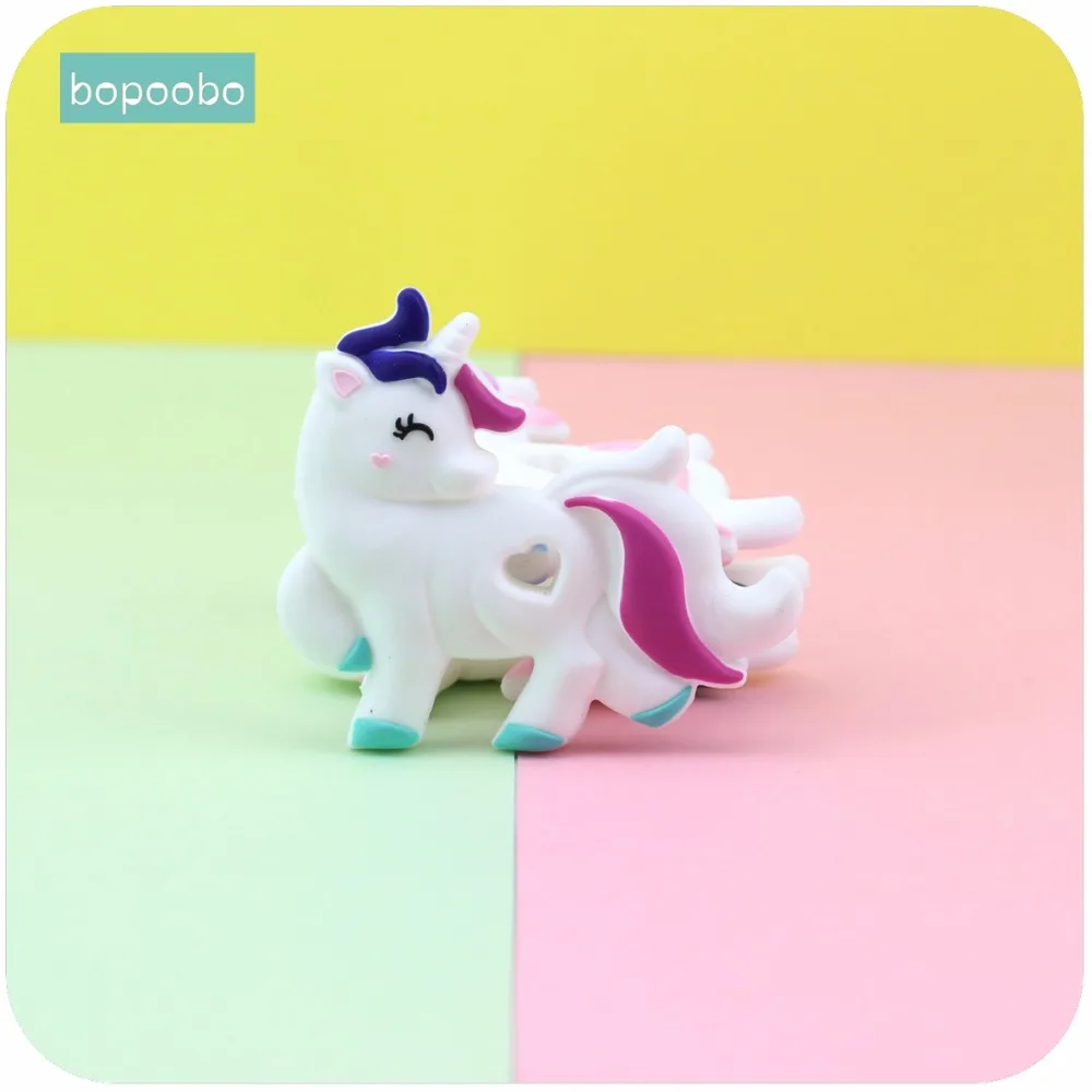 Bopoobo 1 шт. детская силиконовая игрушка в виде единорога|baby teether|baby teethingbaby teether teething |