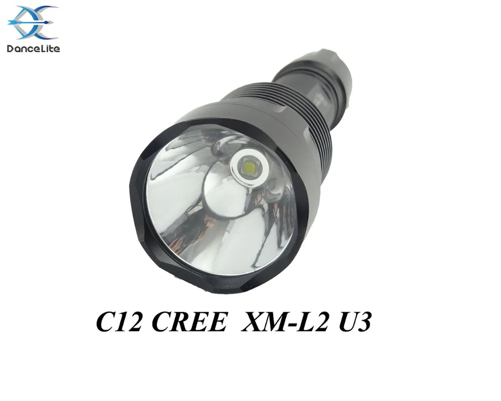 Высокомощный светодиодный фонарик lancelite C12 XM L2 U3 10xAMC7135 3500mA 1 м (Пульт ДУ на выбор)|led