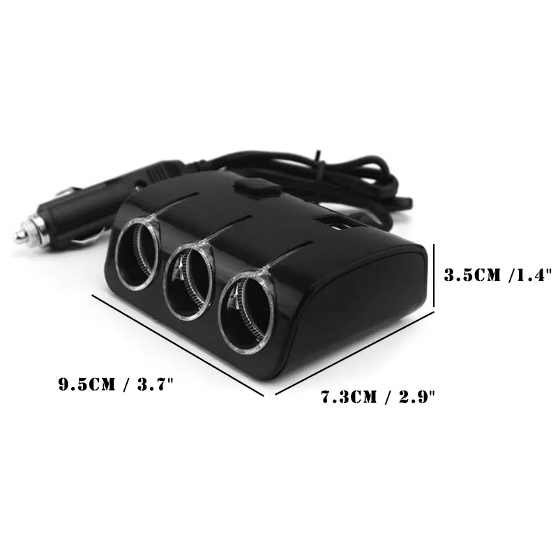 Автомобильный прикуриватель с 3 портами USB 120 Вт 5 В|charger 12v|charger chargercharger lighter |