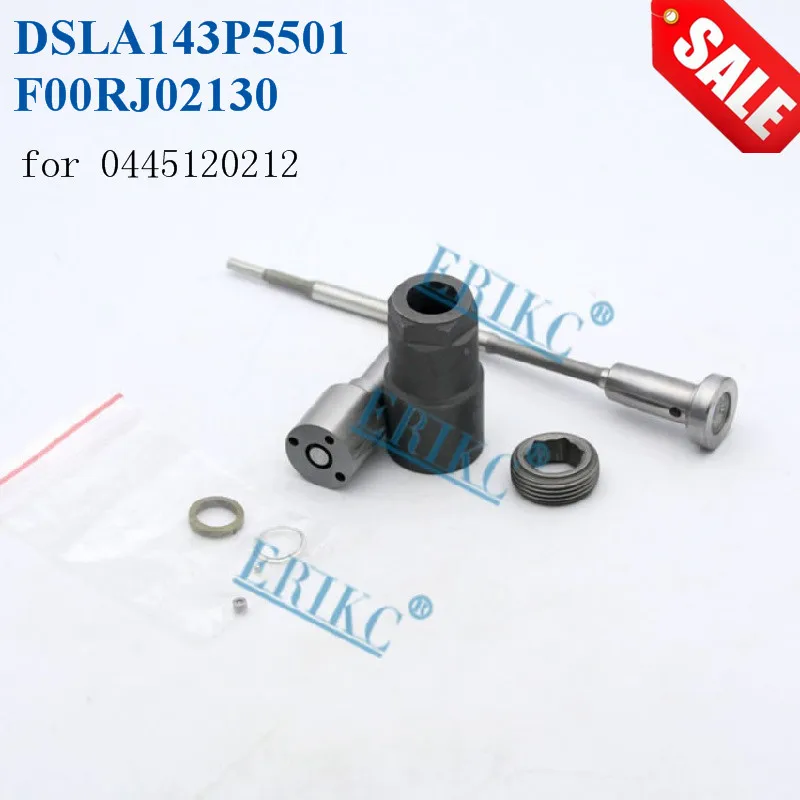 

ERIKC 0445120212 Fuel Injector Nozzle DSLA143P5501 Control Valve F00RJ02130 Nut F00RJ00841 Spare Repair Kit CR for CUMMINS