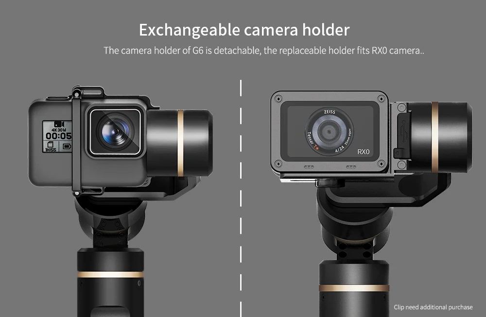Feiyu G6 Экшн-камера Gimbal bluetooth обновленная версия для Gopro Hero6/5 RX0 Xiao Yi PK smooth Q smooth 4 Vimble 2
