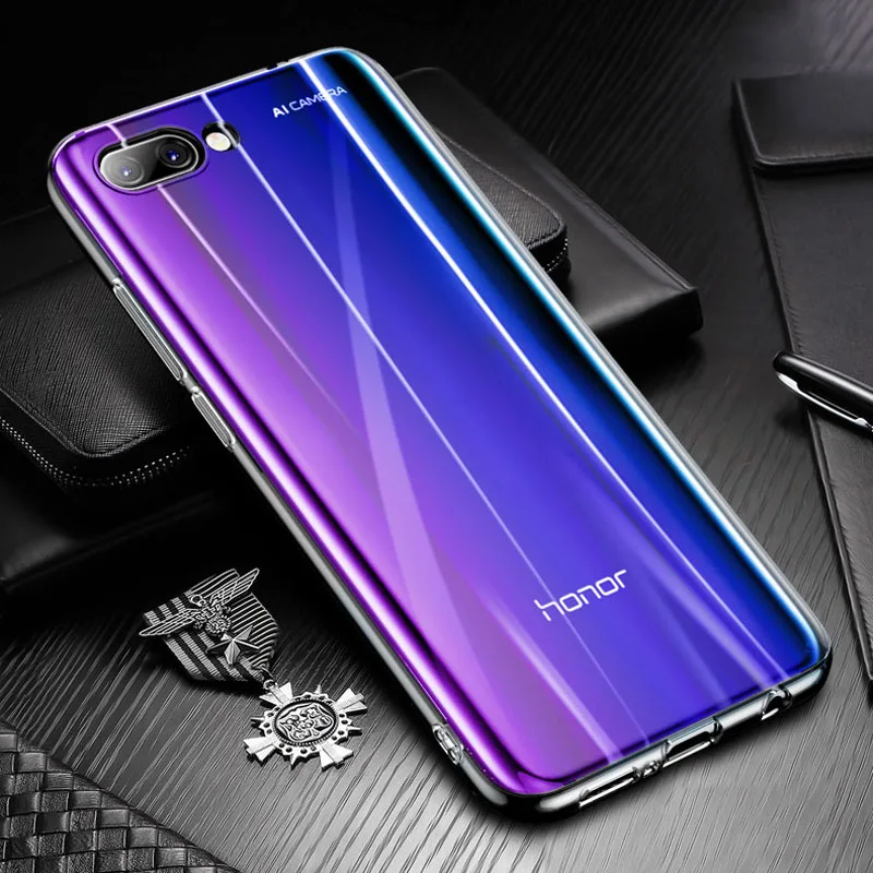 Чехол для huawei honor 10, чехол ясное прозрачное покрытие, Мягкий силикон, TPU, Mofi, оригинальная задняя крышка, Fundas, защитный чехол для huawei honor 10 - Цвет: Прозрачный