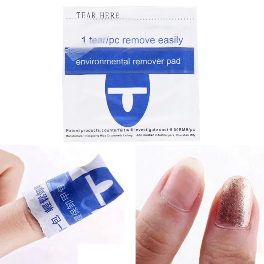 200 шт./компл. ацетоновый очиститель для ногтей Губка удаления Фольга обертывания