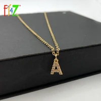 f j4z new alphabet pendants gold color copper mini a z letter pendant necklace shinning zircon crystal 26 initial collares