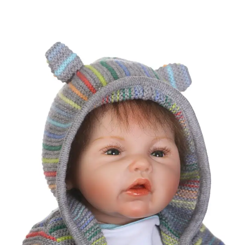 50 см мягкие силиконовые куклы для младенцев игрушки с медведем 20 дюймов