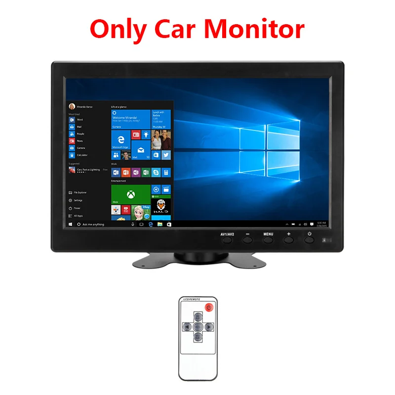 Only Monitor Jansite 1" HD Автомобильный монитор ips дисплей камера s может быть компьютерный монитор обратная камера парковочная система с водонепроницаемой задней камерой - Название цвета: Only Monitor