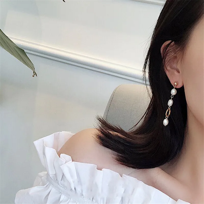 Женские асимметричные серьги MENGJIQIAO новые модные металлические неправильной