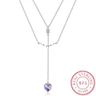 Женский ошейник с двойной цепочкой, с кристаллами Сваровски, Lekani, из серебра кулон ожерелье Красочный пробы, 925