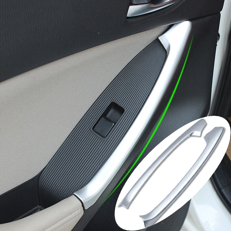 

Auto accessories Fit For Mazda CX-5 CX5 2012-2016 ABS Chrome rear back door Armrest handrail Trim frame 2pcs set