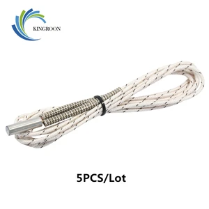 Патронтажный нагреватель KINGROON, 5 шт.лот, 12 В24 В, 50 Вт, 6*20 мм, нагревательная трубка для V6, J-Head, экструдер, 3D принтер, часть картриджа, трубка