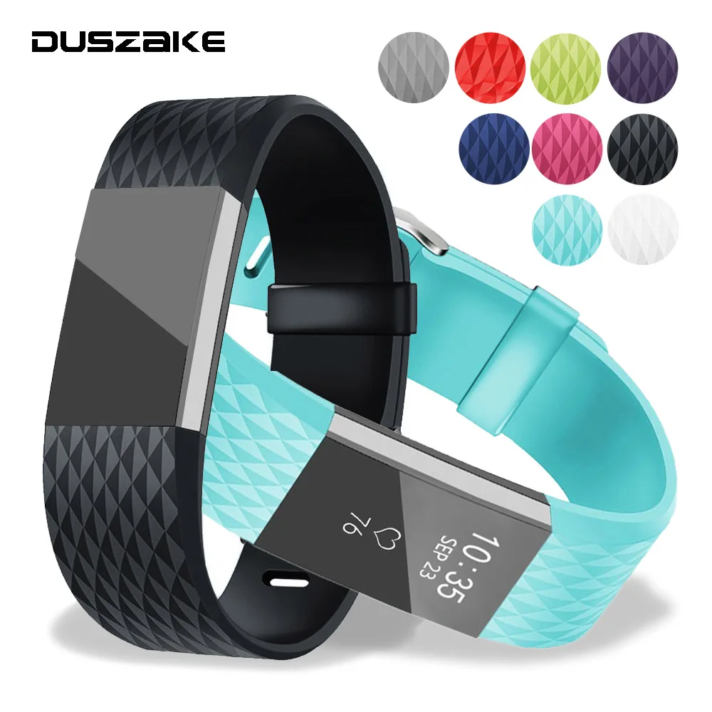 DUSZAKE F07 3D Браслет ремешок для браслета Fitbit Charge 2 Смарт часы силиконовые для браслета Fitbit Charge 2 ремешок для Fitbit Band