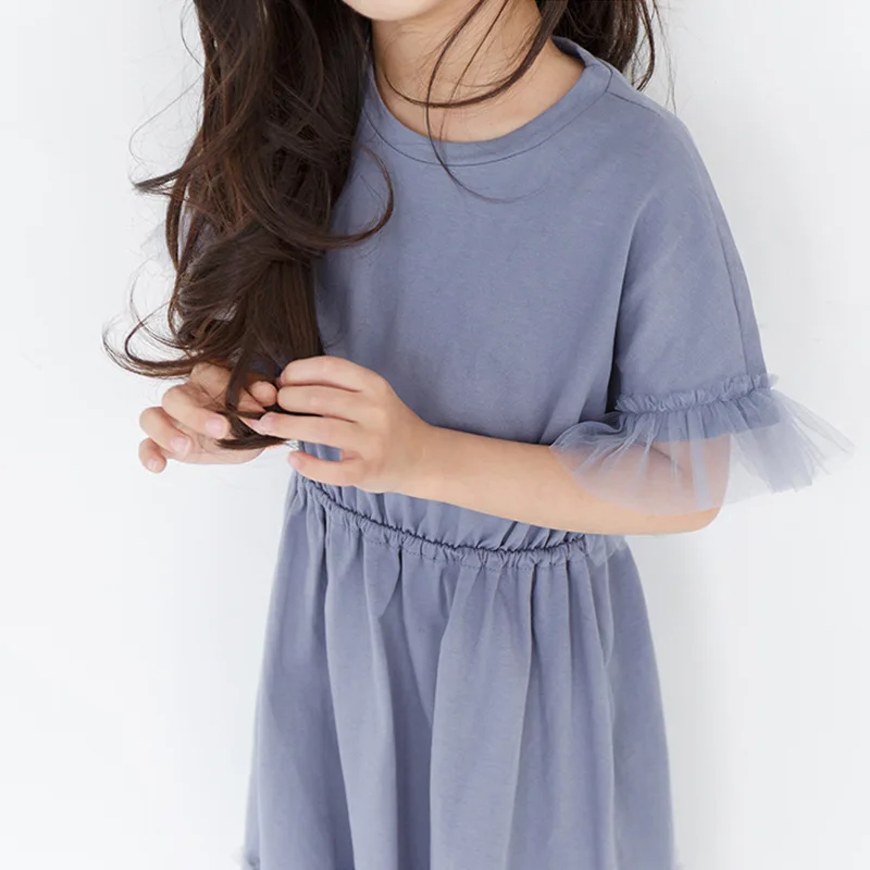 Летние платья для девочек кружевное свадебное платье принцессы с нашивками Vestidos