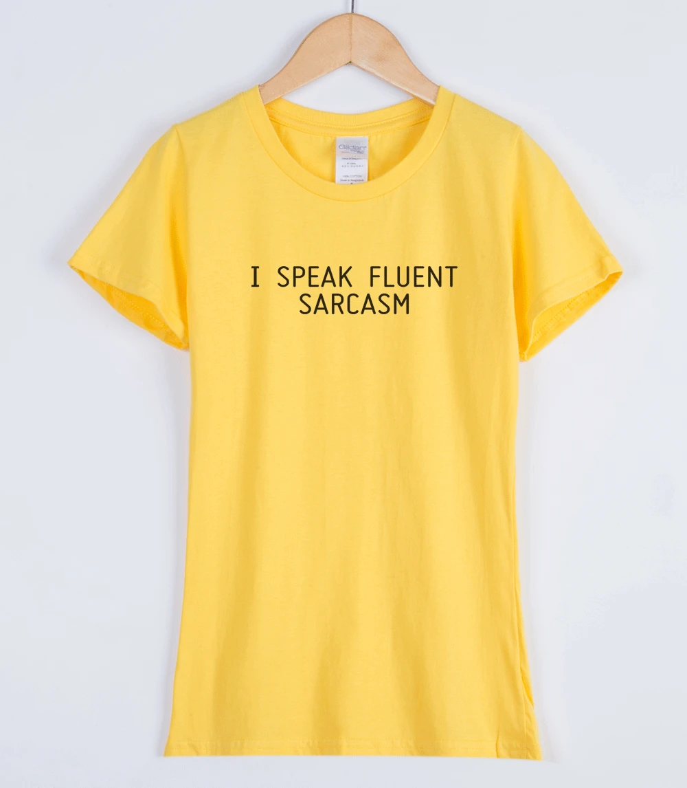 Женская футболка с надписью I SPEAK freelent SARCASM тонкая лето 2019|t-shirt for women|female t-shirtt-shirt sexy