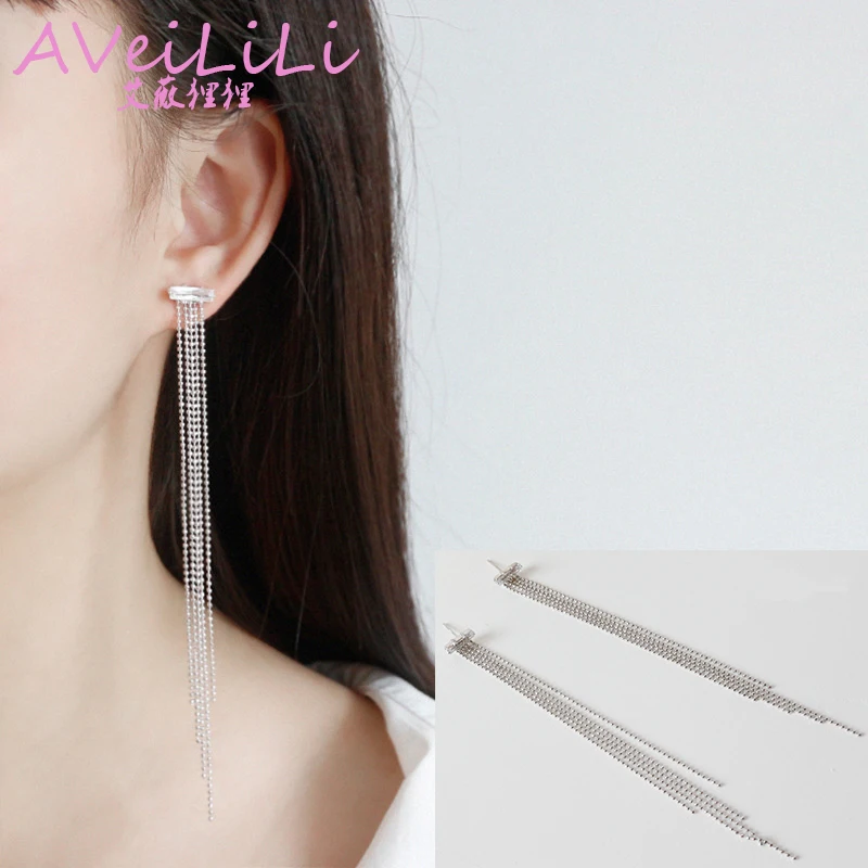 Серьги из стерлингового серебра 925 пробы ювелирные изделия квадратная цепочка