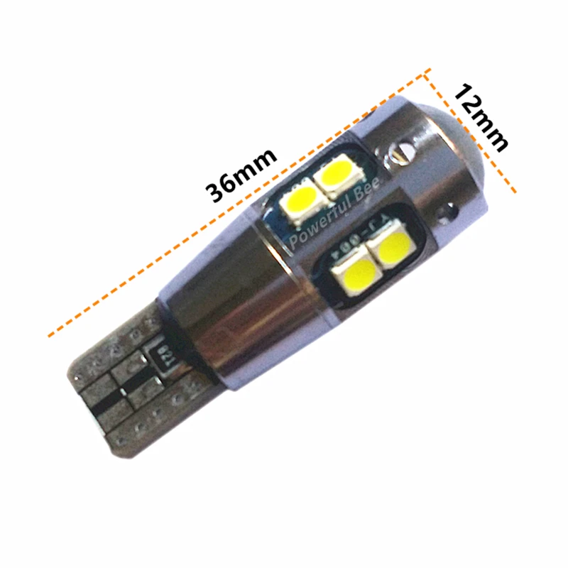 2 шт. автомобильные белые лампы CANBUS T10/w5w 3030SMD 10 Вт|Сигнальная лампа| |
