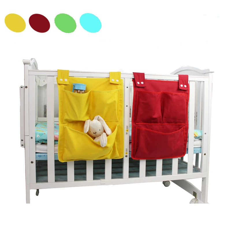 Подвесная сумка для хранения детской кровати хлопковый органайзер кроватки