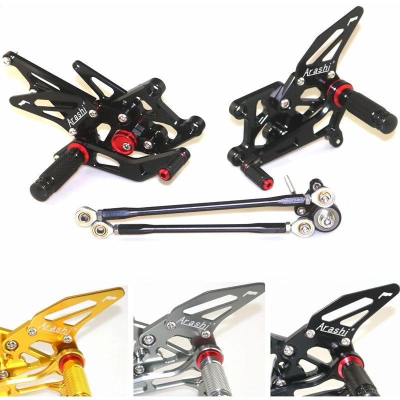 CNC регулируемый задний комплект Rearsets для HONDA CBR600RR 2007 08 09 10 11 12 13 14 15 16 17 18 2019