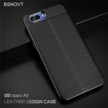 For Oppo A5 Case Cover Soft Silicone Luxury PU Leather Style Anti-knock Phone Case For Oppo A5 Cover For Oppo A5 6.2 inch BSNOVT