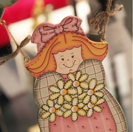 2 шт. деревянная доска с надписью девушка Статуэтка старинный пасторальный стиль