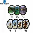 Комплект фильтров для объектива Lightdow 7 в 1 Close Up + 1 + 2 + 4 + 10 UV CPL FLD Filter для Canon Nikon Sony Pentax Olympus Leica
