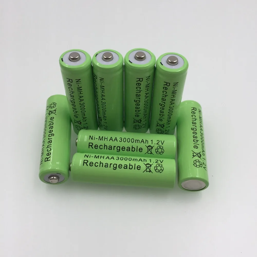 Бесплатная доставка Новинка AA 3000 mAh аккумуляторная батарея АА Ni MH 1 2 V