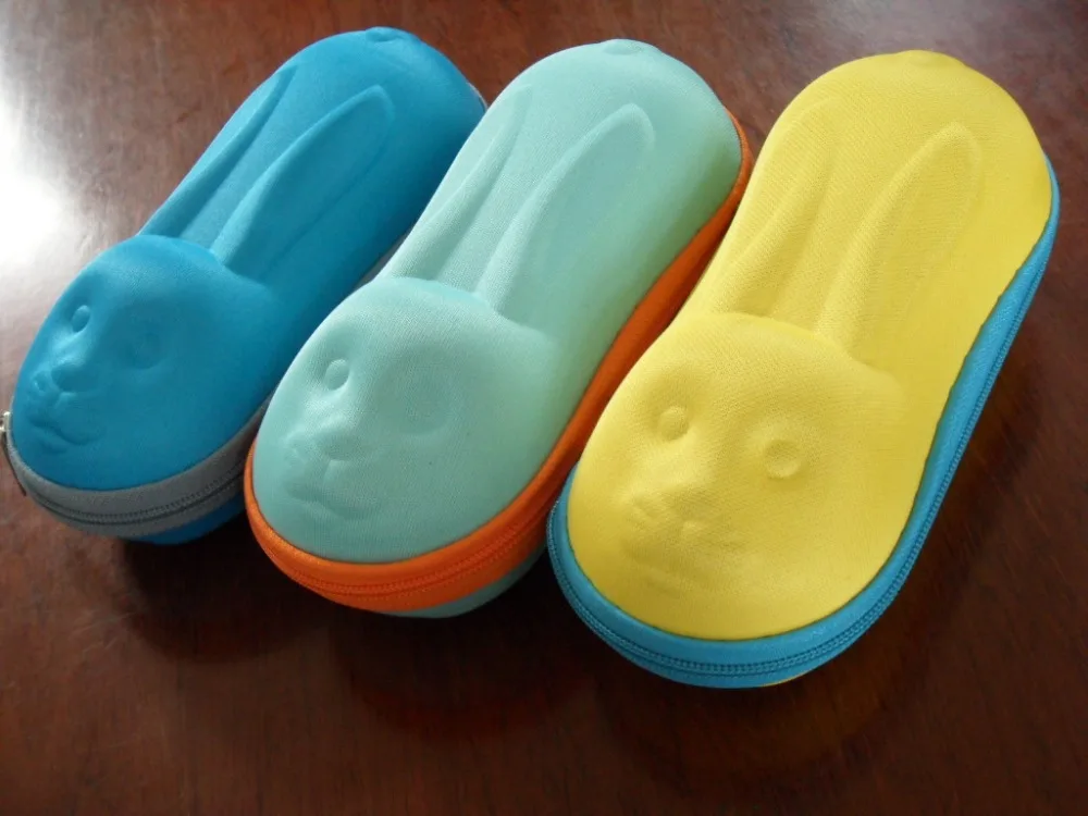 Детский чехол из ЭВА на молнии с мультяшным кроликом|zipper sunglasses case|sunglasses casekids case |