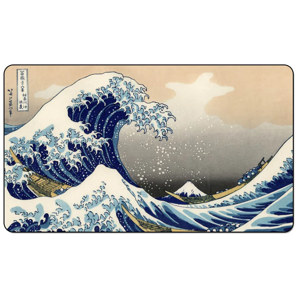 Игровой коврик Magic trading card: The Great Wave off Kanagawa art игровой для торговых карт размер 60 см