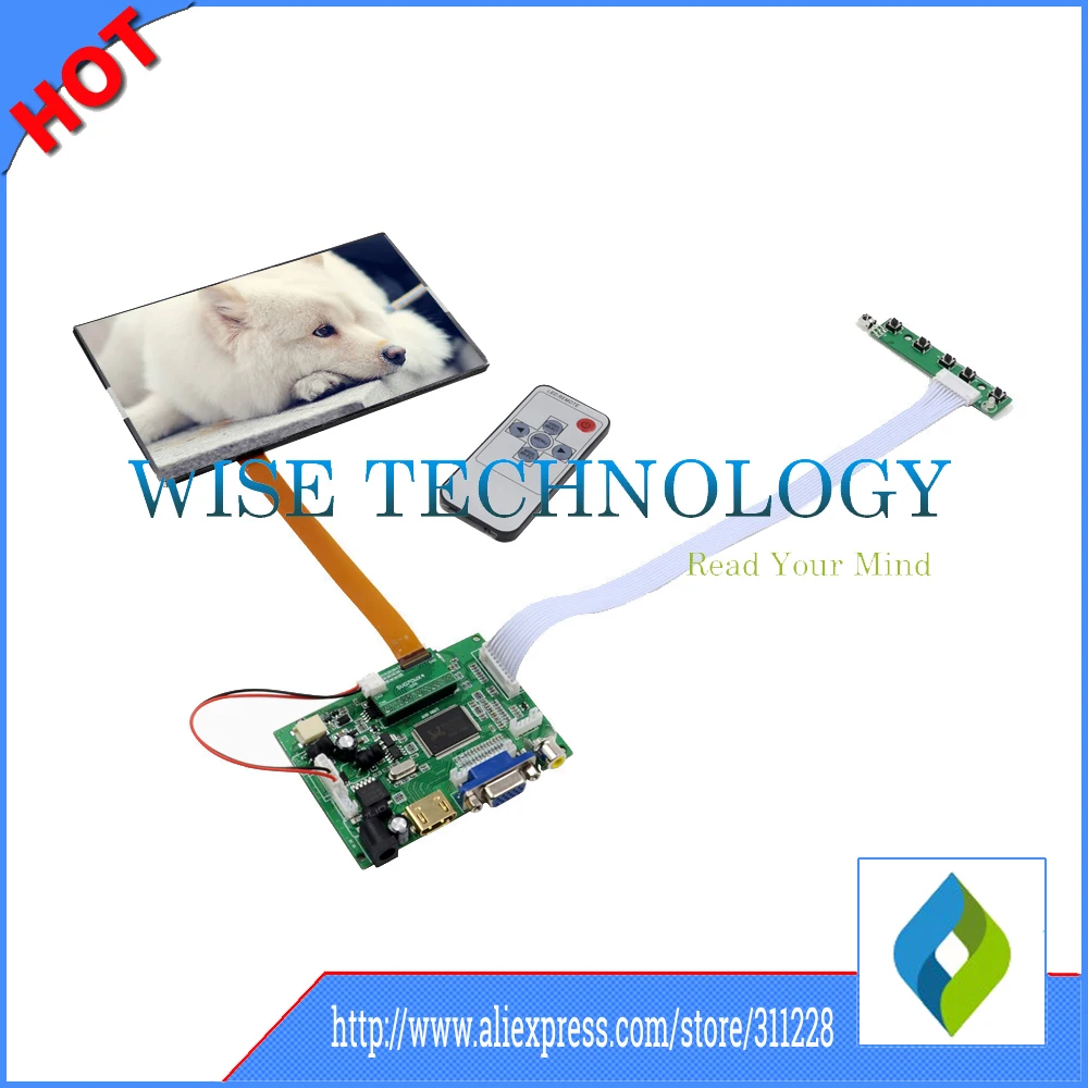 Для Raspberry Pi 1280*800 N070ICG LD1 IPS 7 плата дистанционного управления ЖК экраном 2AV HDMI VGA ablet pc