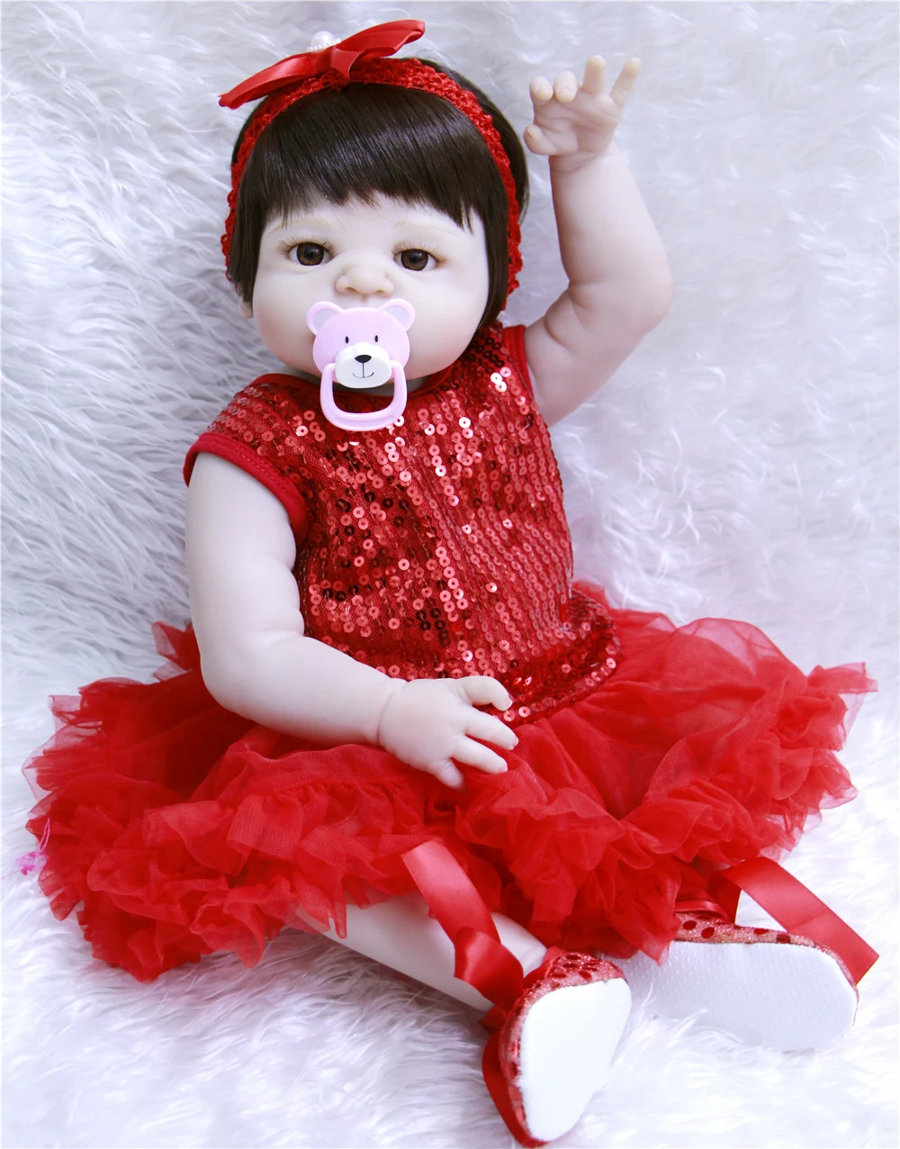 NPK 23 &quotвсего тела силикона Reborn Baby принцесса кукла игрушка купаться играть дома