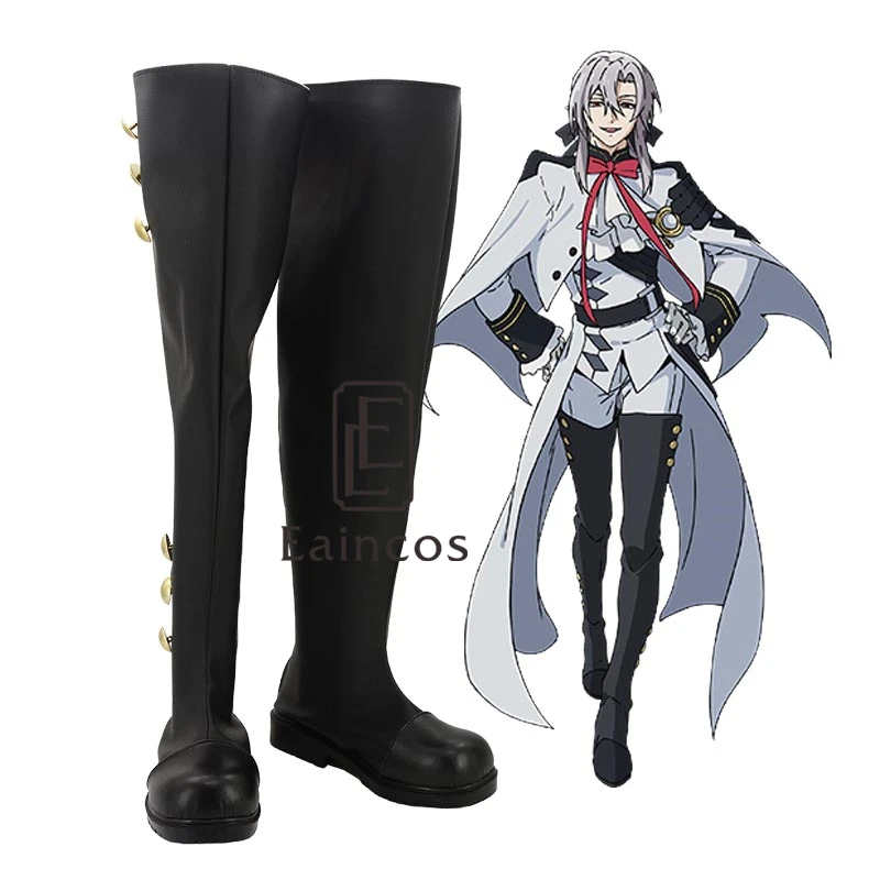 

Аниме Seraph of the End Mikaela Hyakuya высокие сапоги для косплея обувь для вечеринки на заказ