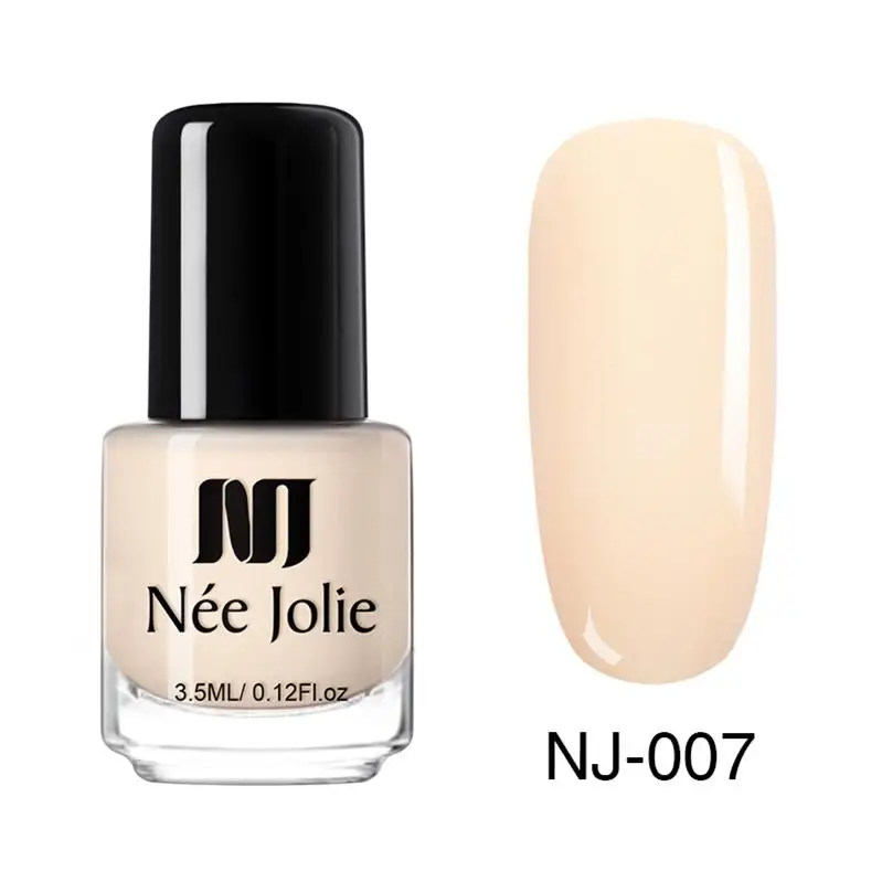 Pink Glitter NJ-07 Ни Джоли дизайн ногтей гель лак 3,5 мл полу-прозрачная Конфета телесного цвета цветной лак для ногтей Летняя модного маникюра Лак для ногтей для девочек гвозди - Цвет: Pink Glitter NJ-07