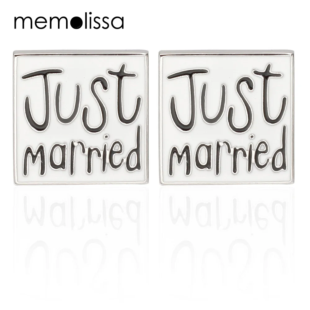 Мужские свадебные запонки MeMolissa с надписью эмалью|brand cufflinks for mens|cufflinks menscufflinks mens