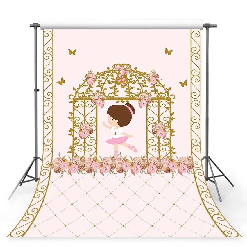 

Фон для фотосъемки с изображением платье для маленьких принцесс с цветочным узором в виде роз для танцев девочки; Дети День Рождения вечерн...