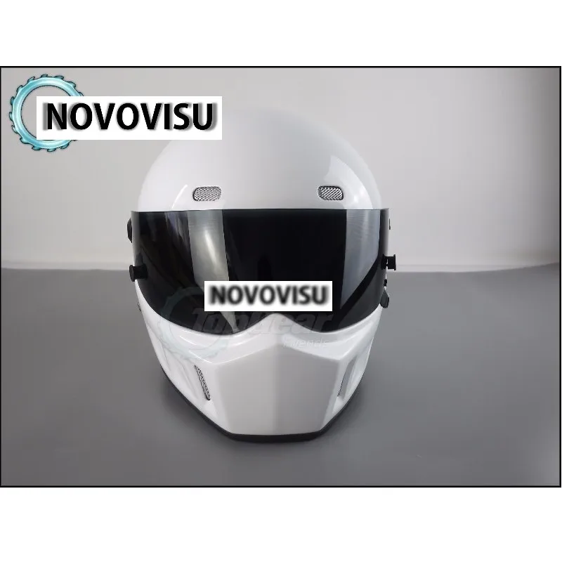 NOVOVISU Стиг 1 шлем Casco De 2002 2003 белый цвет с черным козырьком для / 2 сезон
