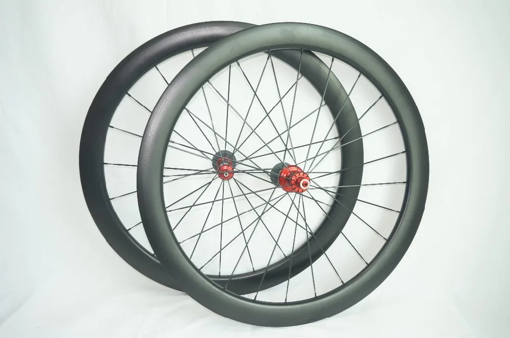 Powerway R36 красные ступицы 50 мм клинчерное углеродное дорожное колесо полностью