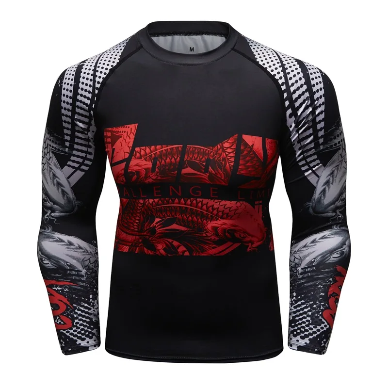 Photo Color Фирменная Новинка UFC BJJ ММА отработать компрессионный Рашгард футболка для мужчин упражнения Панда 3D фитнес колготки бодибилд Крест fit Рашгард - Цвет: Photo Color