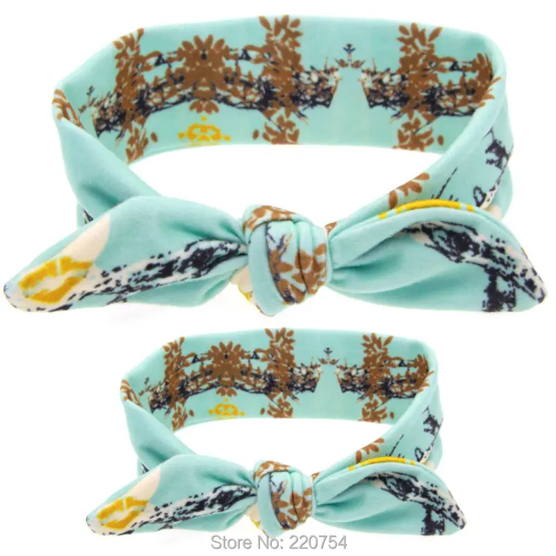 2 шт./компл. одежда для мамы и детей с кроликом девочек повязка на голову платье в