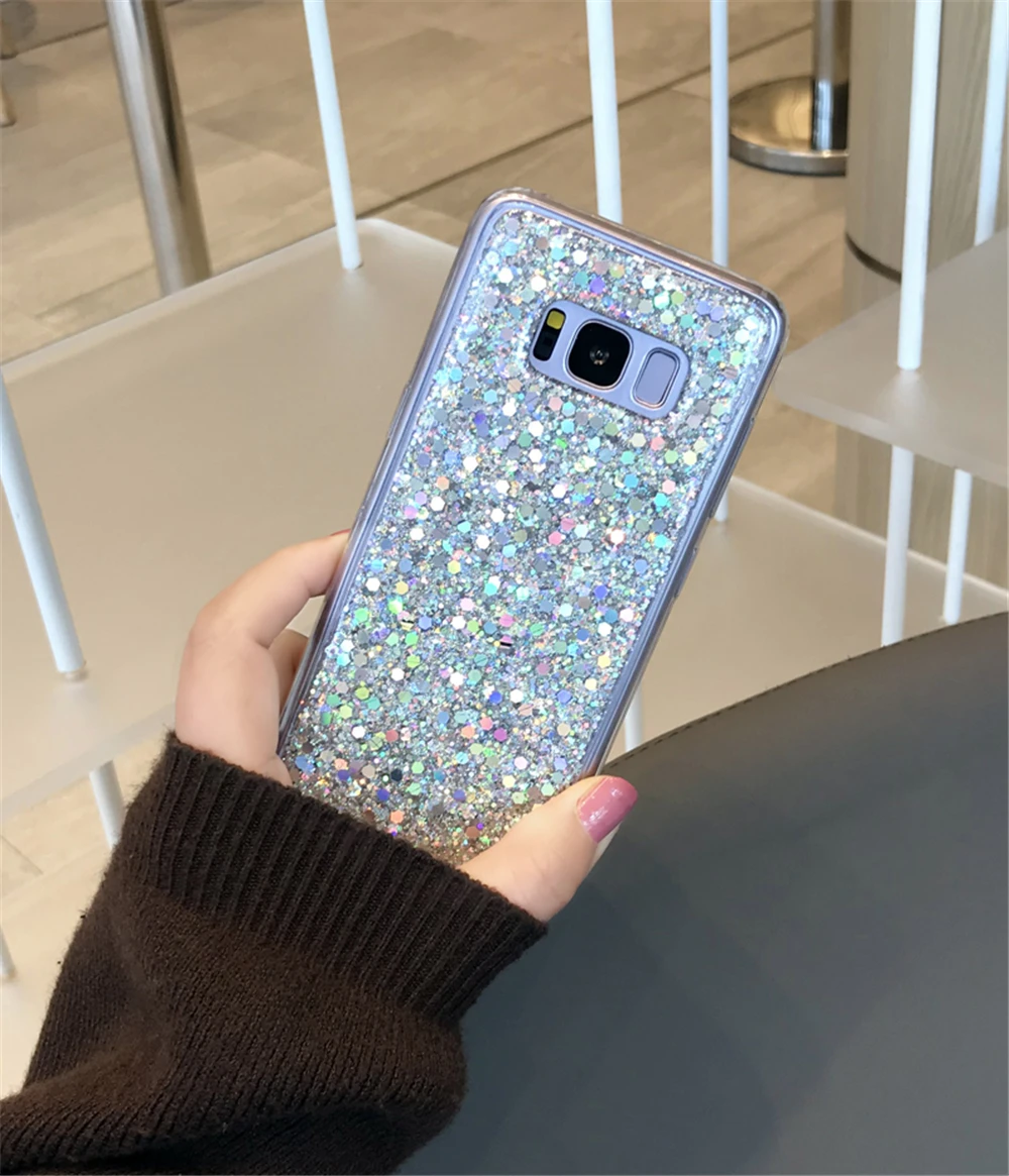 С украшением в виде кристаллов со стразами чехол для samsung Galaxy S7 край S8 S9 S10 E Примечание для девочек от 5 до 8 лет 9 10 Plus Pro A30 A40 A50 A70 M10 M20 блеск силиконовый чехол